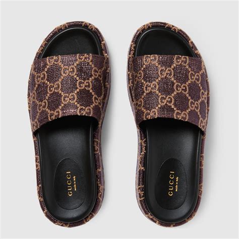 gucci flat slides|gucci slides clearance.